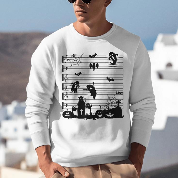 Halloween Music Note Clefs Spooky Ghost For Music Teacher Unisex Sweatshirt, funny gift Halloween Music Note Clefs Spooky Ghost For Music Teacher Unisex Sweatshirt, funny gift