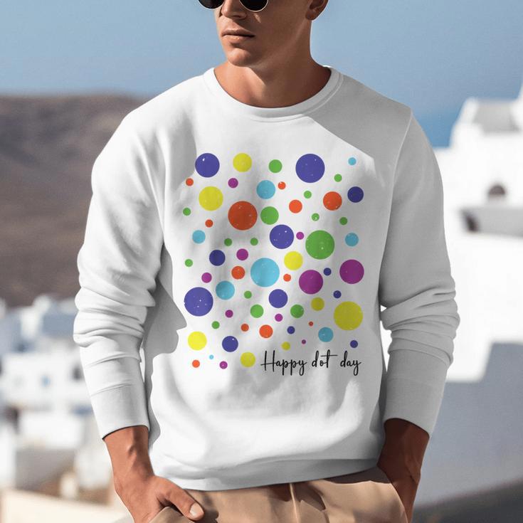 Happy Dot Day 2025 Polka Dot Boys Girls Kids Teacher Dot Day Unisex Sweatshirt, funny gift Happy Dot Day 2025 Polka Dot Boys Girls Kids Teacher Dot Day Unisex Sweatshirt, funny gift