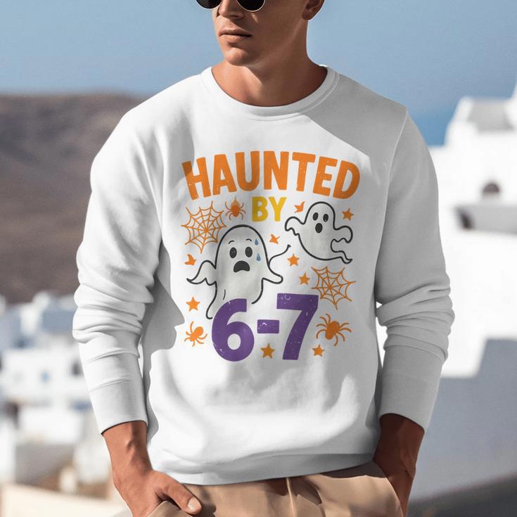 Haunted 67 Ghost Math Teacher Halloween Costume Math Pun Unisex Sweatshirt, funny gift Haunted 67 Ghost Math Teacher Halloween Costume Math Pun Unisex Sweatshirt, funny gift