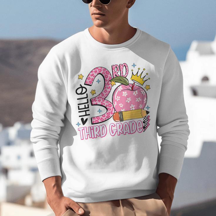 Hello 3rd Third Grade Back To School Pink Leopard Teacher Unisex Sweatshirt, funny gift Hello 3rd Third Grade Back To School Pink Leopard Teacher Unisex Sweatshirt, funny gift