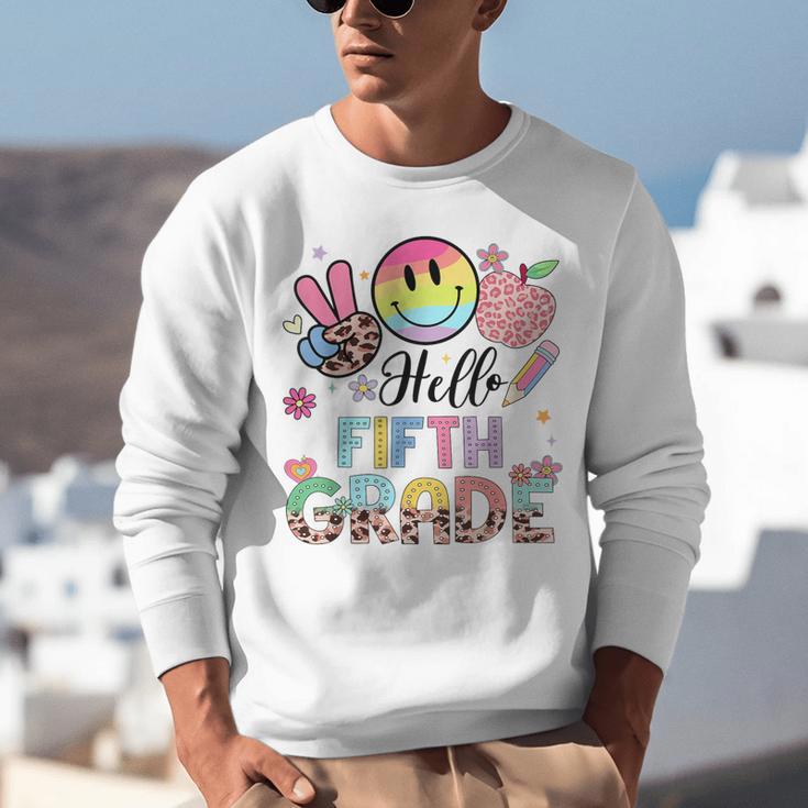 Hello 5th Grade Boy Girl Teacher Back To School 5th Grade Unisex Sweatshirt, funny gift