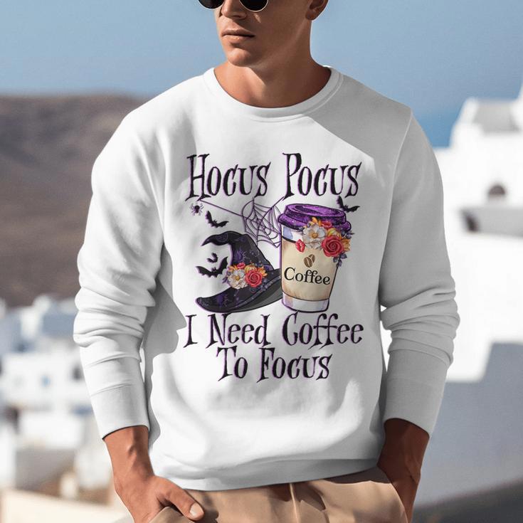 Hocus Pocus I Need Coffee To Focus Halloween Teacher Unisex Sweatshirt, funny gift Hocus Pocus I Need Coffee To Focus Halloween Teacher Unisex Sweatshirt, funny gift