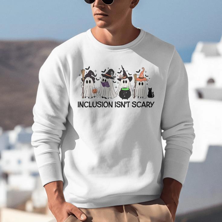 Inclusion Isn't Scary Boo Ghost Halloween Sped Teacher Unisex Sweatshirt, funny gift Inclusion Isn't Scary Boo Ghost Halloween Sped Teacher Unisex Sweatshirt, funny gift