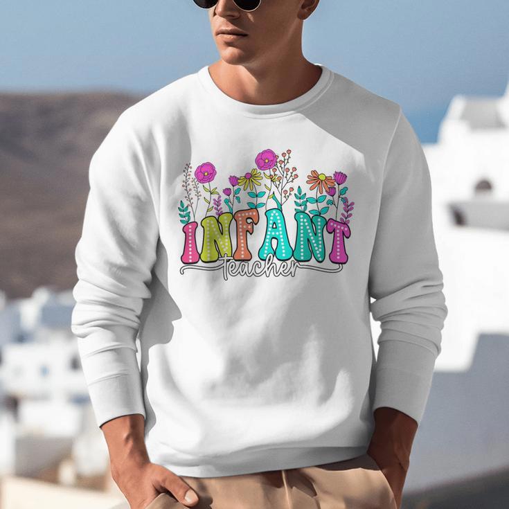 Infant Teacher Floral First Day Back To School Teaching Unisex Sweatshirt, funny gift
