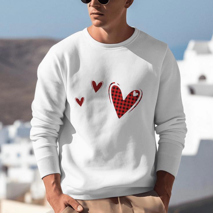 Kindergarten Has My Heart Buffalo Print Teacher Valentine Unisex Sweatshirt, funny gift