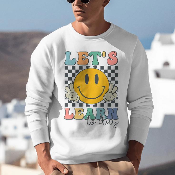 Let's Learn Today Smile Face Back To School For Teacher Kids Unisex Sweatshirt, funny gift Let's Learn Today Smile Face Back To School For Teacher Kids Unisex Sweatshirt, funny gift