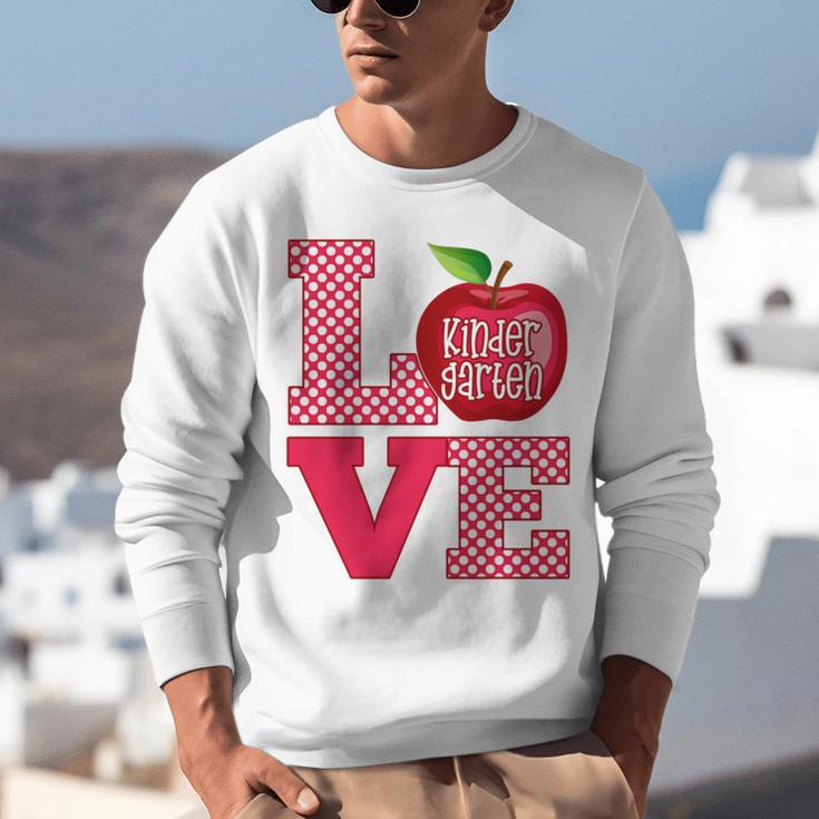 Love Kindergarten Cute Apple School Teacher Unisex Sweatshirt, funny gift Love Kindergarten Cute Apple School Teacher Unisex Sweatshirt, funny gift