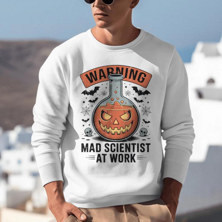 Mad Scientist Pumpkin Science Teacher Halloween Costume Kids Unisex Sweatshirt, Science Teacher Sweatshirts, funny gift