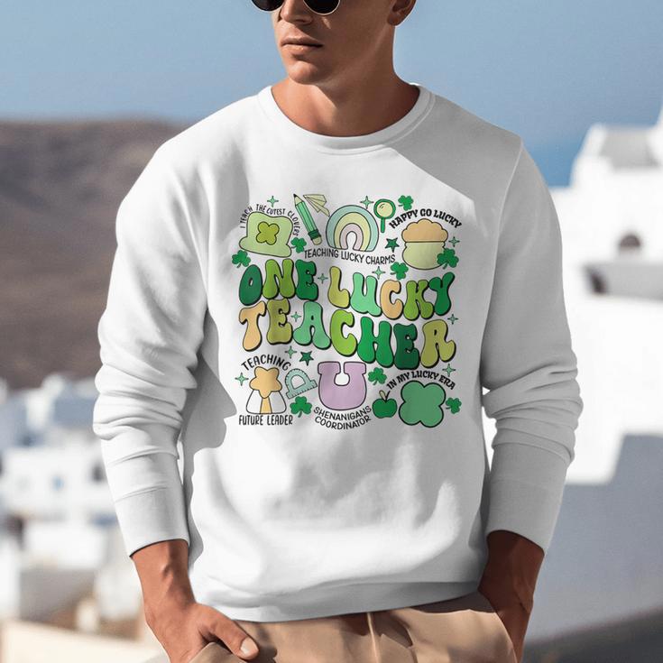 One Lucky Teacher St Patrick's Day Irish Teacher Lucky Era Unisex Sweatshirt, funny gift One Lucky Teacher St Patrick's Day Irish Teacher Lucky Era Unisex Sweatshirt, funny gift