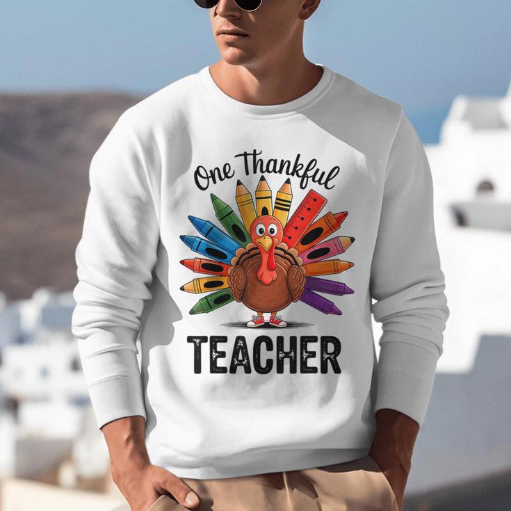 One Thankful Teacher Thanksgiving TurkeyCute Pencil Unisex Sweatshirt, funny gift One Thankful Teacher Thanksgiving TurkeyCute Pencil Unisex Sweatshirt, funny gift