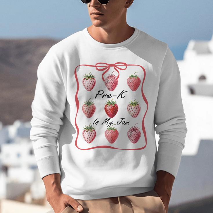 Pre K Is My Jam Teacher Team Crew Preschool Cute Strawberry Unisex Sweatshirt, funny gift Pre K Is My Jam Teacher Team Crew Preschool Cute Strawberry Unisex Sweatshirt, funny gift