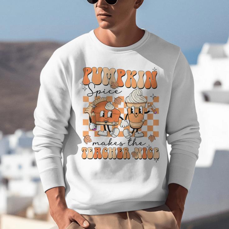 Pumpkin Spice Makes The Teacher Nice Teacher Graduation Unisex Sweatshirt, funny gift