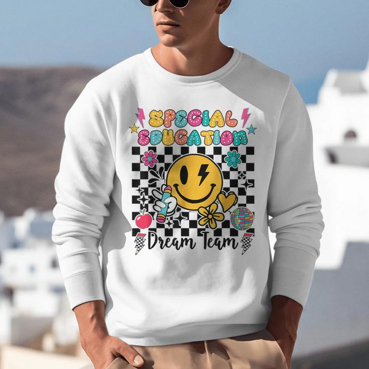 Retro Special Education Squad Groovy Dream Team Teacher Unisex Sweatshirt, Groovy Teacher Sweatshirts, funny gift Retro Special Education Squad Groovy Dream Team Teacher Unisex Sweatshirt, Groovy Teacher Sweatshirts, funny gift