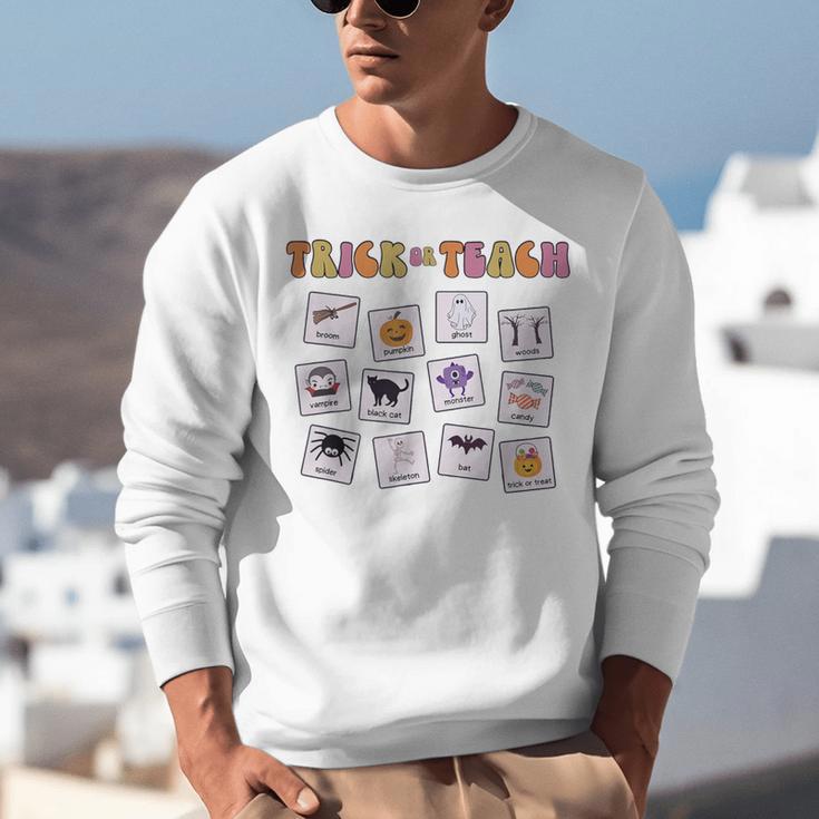 Retro Trick Or Treat Halloween Special Education Teacher Unisex Sweatshirt, funny gift
