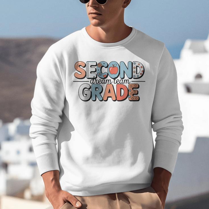 Second Grade Dream Team Back To School 2nd Grade Teacher Unisex Sweatshirt, 2nd Grade Teacher Sweatshirts, funny gift