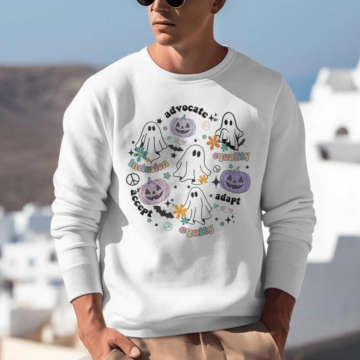 Special Education Teacher Halloween Pumpkin Ghost Inclusion Unisex Sweatshirt, funny gift Special Education Teacher Halloween Pumpkin Ghost Inclusion Unisex Sweatshirt, funny gift