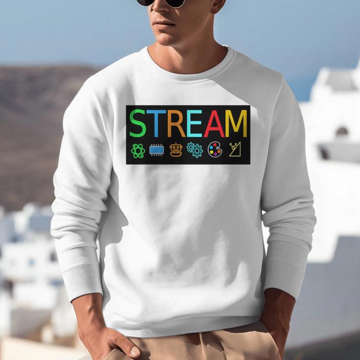 Stream Technology Robotics Shirt For Teachers And Students Premium Tri-Blend Unisex Sweatshirt, funny gift
