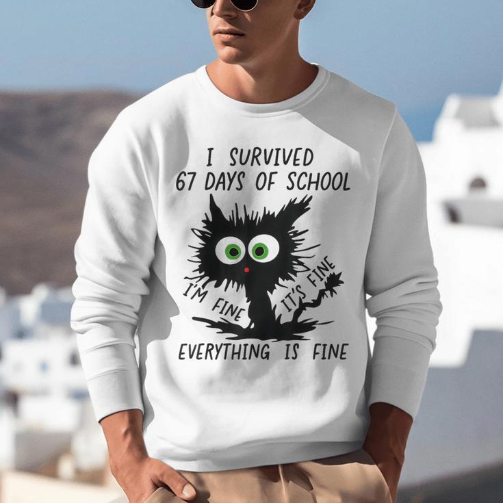 I Survived 67 Days Of School Teachers Students Humor Unisex Sweatshirt, funny gift