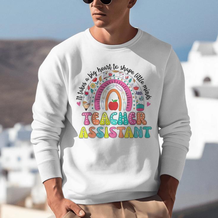 It Takes A Big Heart To Shape Little Minds Teacher Assistant Unisex Sweatshirt, funny gift It Takes A Big Heart To Shape Little Minds Teacher Assistant Unisex Sweatshirt, funny gift