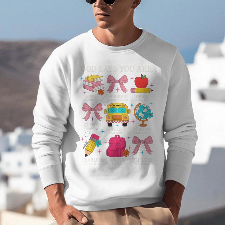 Teacher Christian God Says I Am Faith Religious Bible Verse Unisex Sweatshirt, funny gift Teacher Christian God Says I Am Faith Religious Bible Verse Unisex Sweatshirt, funny gift
