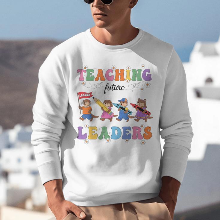 Teaching Future Leaders Otter Back To School Teacher Unisex Sweatshirt, Future Teacher Sweatshirts, funny gift