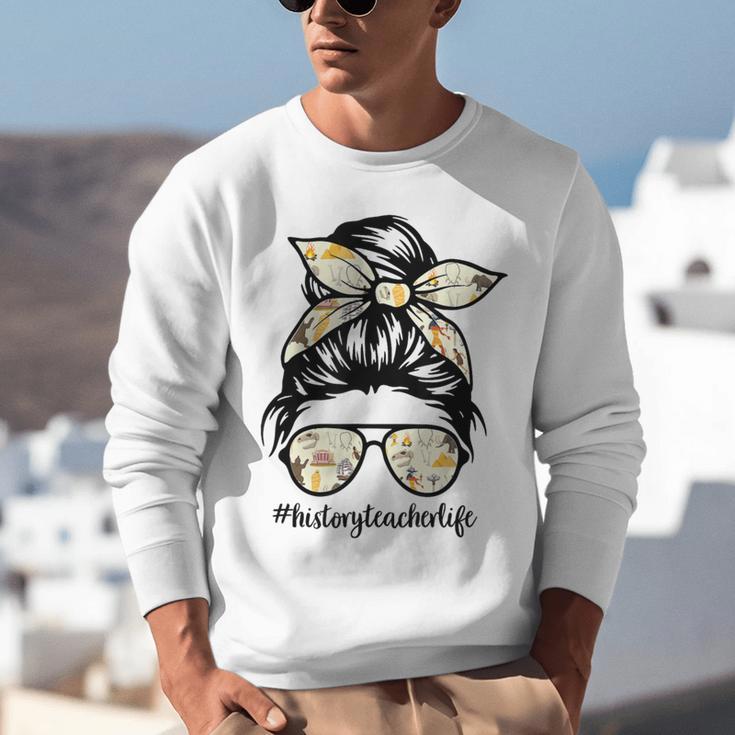 History Teacher Messy Bun Life Hair Glasses Unisex Sweatshirt, History Teacher Sweatshirts, funny gift History Teacher Messy Bun Life Hair Glasses Unisex Sweatshirt, History Teacher Sweatshirts, funny gift