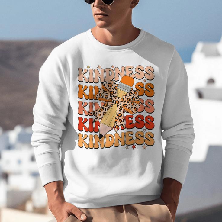 Unity Day Orange Kindness Teacher Bow Anti Bullying Be Kind Unisex Sweatshirt, funny gift
