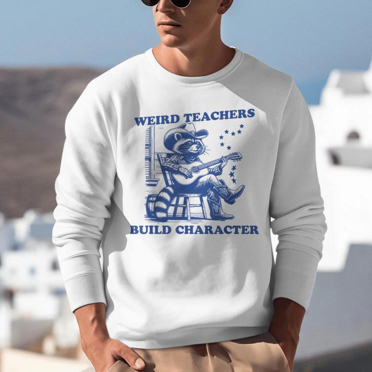 Weird Teachers Build Character Shirt Raccoon Teacher Unisex Sweatshirt, funny gift Weird Teachers Build Character Shirt Raccoon Teacher Unisex Sweatshirt, funny gift