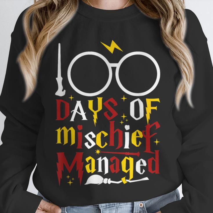 100 Days Of Mischief Managed Teacher Kid 100th Day Of School Unisex Sweatshirt, novelty gifts, funny gifts
