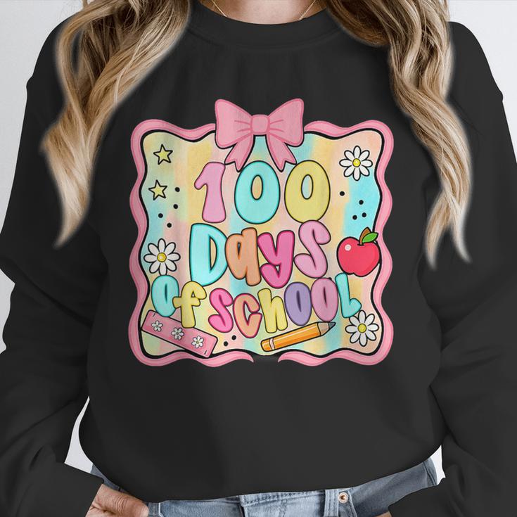100 Days Of School Preppy 100th Day Of School Teacher Kids Unisex Sweatshirt, novelty gifts, funny gifts