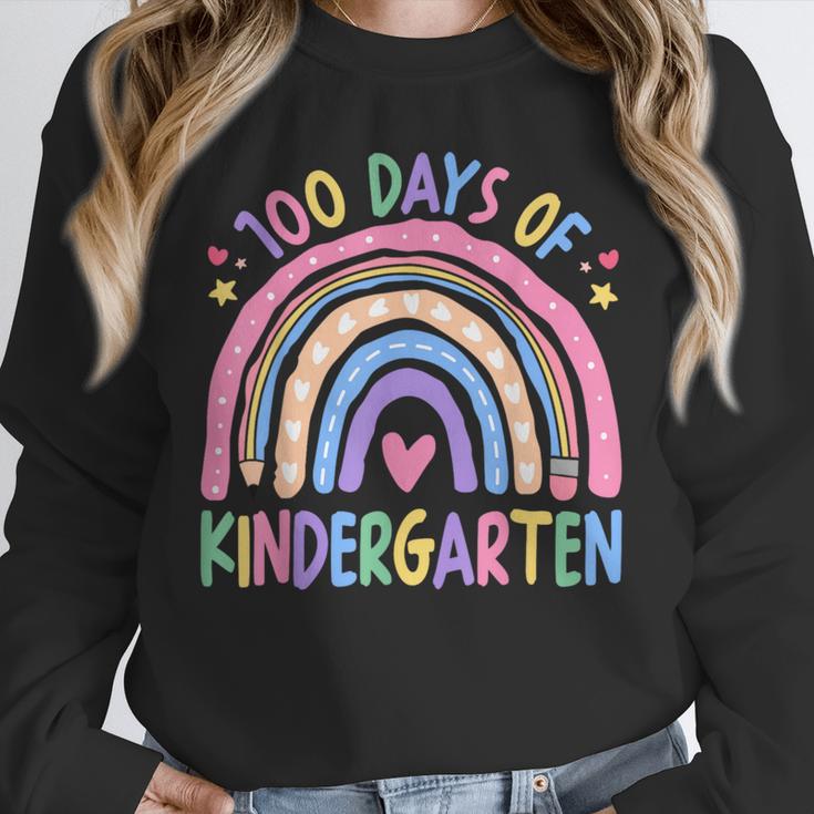 100th Day Of Kindergarten Teacher Kids 100 Days Smarter Unisex Sweatshirt, novelty gifts, funny gifts