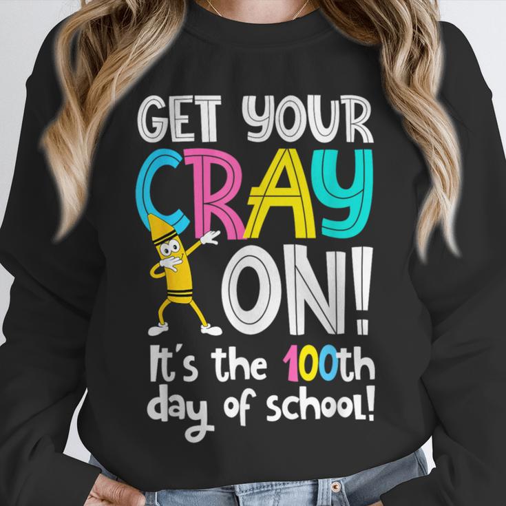 100th Day Of School Get Your Cray On Teacher Unisex Sweatshirt, novelty gifts, funny gifts 100th Day Of School Get Your Cray On Teacher Unisex Sweatshirt, novelty gifts, funny gifts