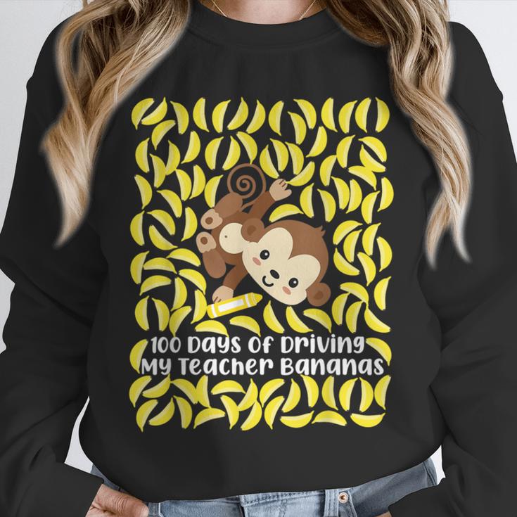 100th Day Of School Teacher Monkey Pun Banana For Men Women Girls Kids Unisex Sweatshirt, novelty gifts, funny gifts