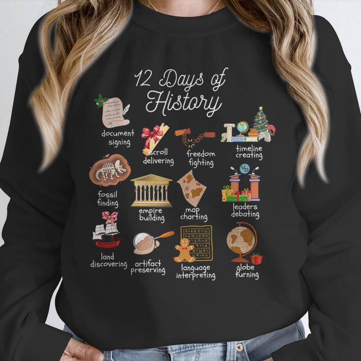 12 Day Of History Teacher Christmas Social Studies Student Unisex Sweatshirt, novelty gifts, funny gifts 12 Day Of History Teacher Christmas Social Studies Student Unisex Sweatshirt, novelty gifts, funny gifts