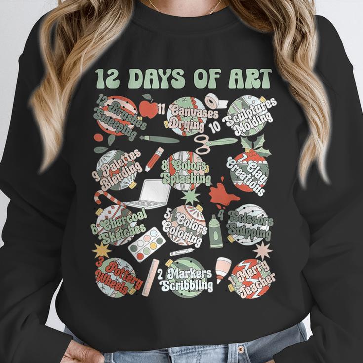 12 Days Of Art Teacher Christmas Artists Painter Educational Unisex Sweatshirt, novelty gifts, funny gifts 12 Days Of Art Teacher Christmas Artists Painter Educational Unisex Sweatshirt, novelty gifts, funny gifts
