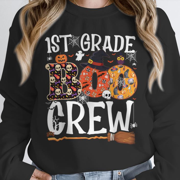 1st Grade Boo Crew Cute Ghost Halloween Teacher Kids Unisex Sweatshirt, novelty gifts, funny gifts