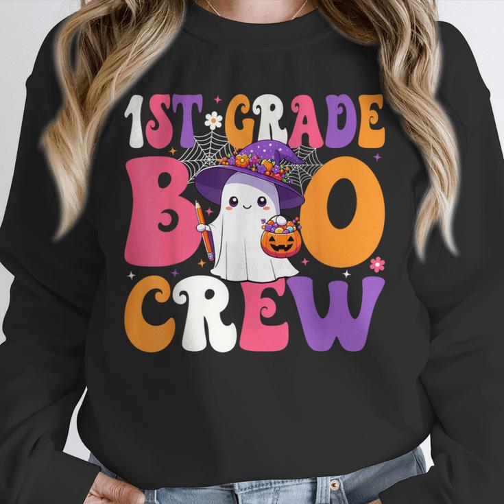 1st Grade Boo Crew Halloween First Grade Halloween Teacher Unisex Sweatshirt, novelty gifts, funny gifts