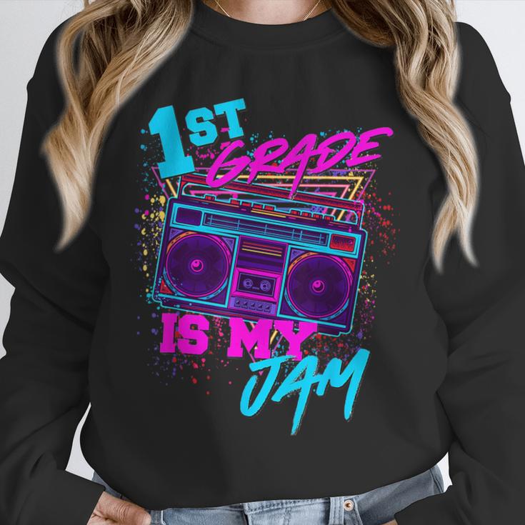 1st Grade Is My Jam Vintage 80s 80's Teacher Student Retro Unisex Sweatshirt, novelty gifts, funny gifts 1st Grade Is My Jam Vintage 80s 80's Teacher Student Retro Unisex Sweatshirt, novelty gifts, funny gifts