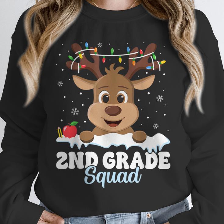 2nd Grade Teacher Christmas Second Grade Squad Reindeer Xmas For Men Women Kids Unisex Sweatshirt, novelty gifts, funny gifts