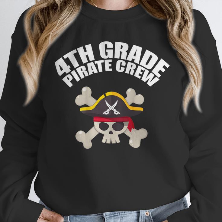 4th Grade Pirate Crew Halloween Costume Cool Teacher Student Unisex Sweatshirt, novelty gifts, funny gifts