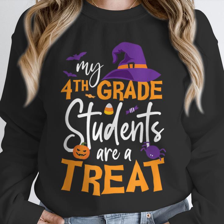 My 4th Grade Students Are a Treat Teacher Halloween Witch For Men Women Kids Unisex Sweatshirt, novelty gifts, funny gifts My 4th Grade Students Are a Treat Teacher Halloween Witch For Men Women Kids Unisex Sweatshirt, novelty gifts, funny gifts