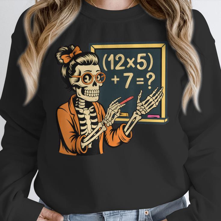 67 Teacher Halloween Skeleton Unisex Sweatshirt, novelty gifts, funny gifts