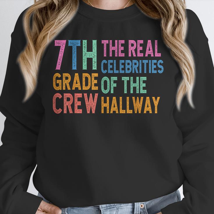 7th Grade Crew The Real Celebrities Of The Hallway Teacher Unisex Sweatshirt, novelty gifts, funny gifts 7th Grade Crew The Real Celebrities Of The Hallway Teacher Unisex Sweatshirt, novelty gifts, funny gifts