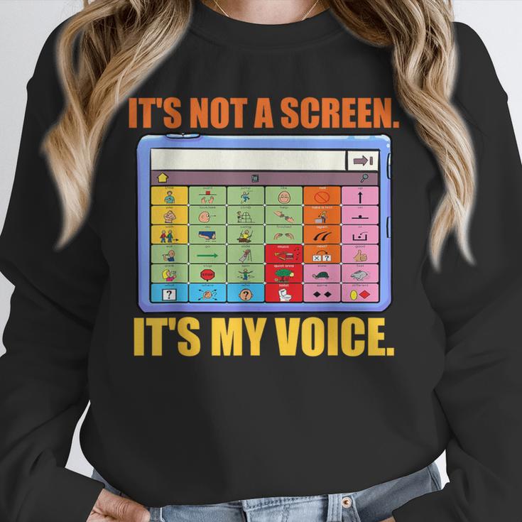 AAC Awareness AAC Teacher It's Not A Screen It's My Voice Men Women Unisex Sweatshirt, novelty gifts, funny gifts AAC Awareness AAC Teacher It's Not A Screen It's My Voice Men Women Unisex Sweatshirt, novelty gifts, funny gifts
