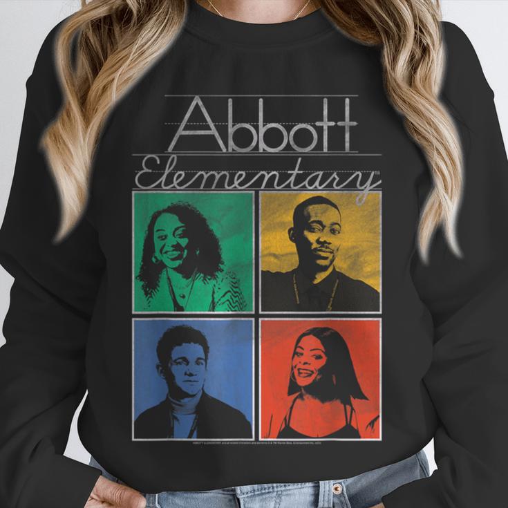 Abbott Elementary Colorful Pop Art Teachers TV Show Unisex Sweatshirt, novelty gifts, funny gifts