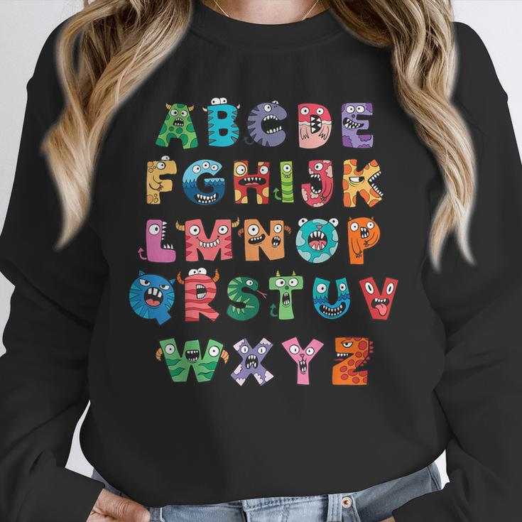 ABC Cute Monster Alphabet Halloween Teacher Costume Kids Unisex Sweatshirt, novelty gifts, funny gifts ABC Cute Monster Alphabet Halloween Teacher Costume Kids Unisex Sweatshirt, novelty gifts, funny gifts