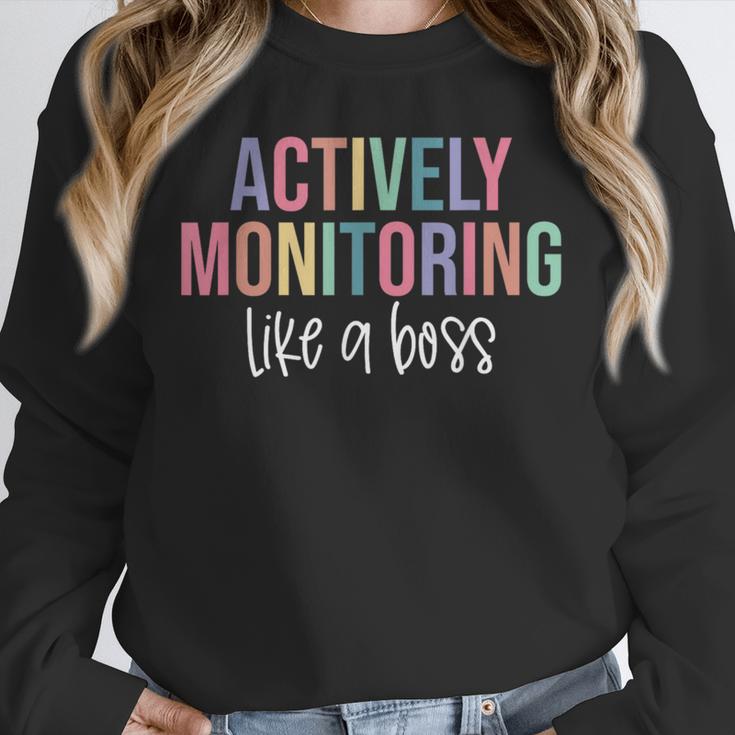 Actively Monitoring Like A Boss Shirt State Testing Teacher Unisex Sweatshirt, novelty gifts, funny gifts Actively Monitoring Like A Boss Shirt State Testing Teacher Unisex Sweatshirt, novelty gifts, funny gifts