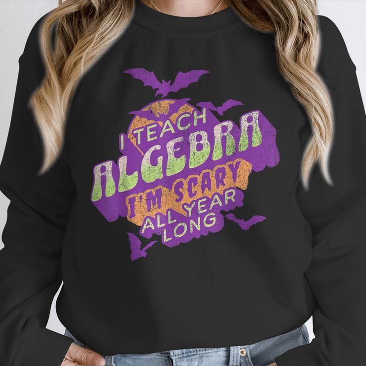 Algebra Teacher Halloween Spooky Ghost Math Mathematics Grad Unisex Sweatshirt, novelty gifts, funny gifts