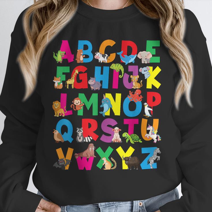 Alphabet Animals ABCs Zoo Kids Boys Girls Teacher Unisex Sweatshirt, novelty gifts, funny gifts