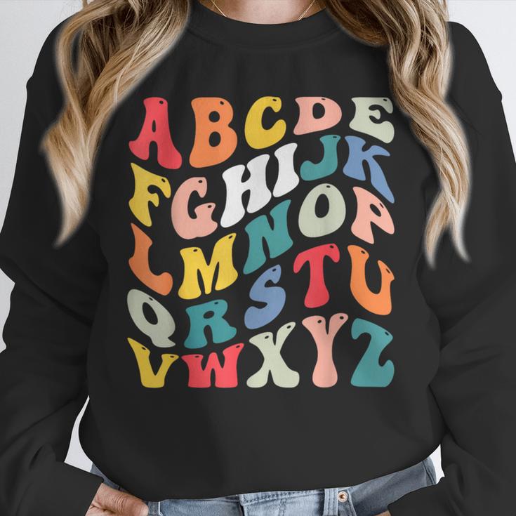 Alphabet Hi Back To School ABC Pre K Kindergarten Teacher Unisex Sweatshirt, novelty gifts, funny gifts